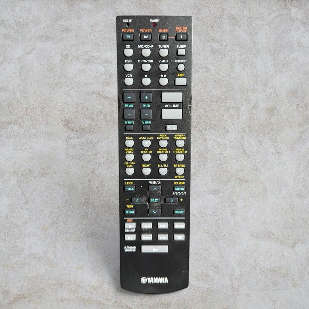 Yamaha Remote Control - RAV246 - WA16410 US - Tested And Working